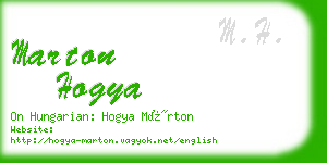 marton hogya business card